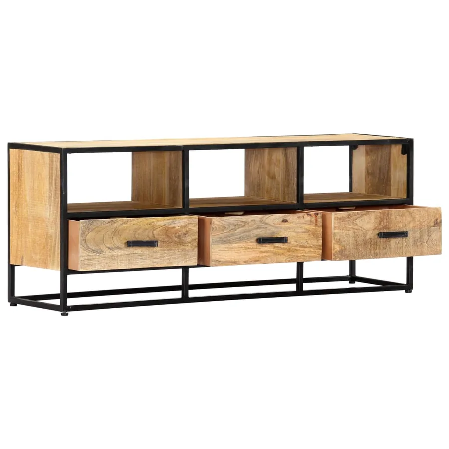 Meuble TV 120x30x45 cm Bois solide de manguier - 3