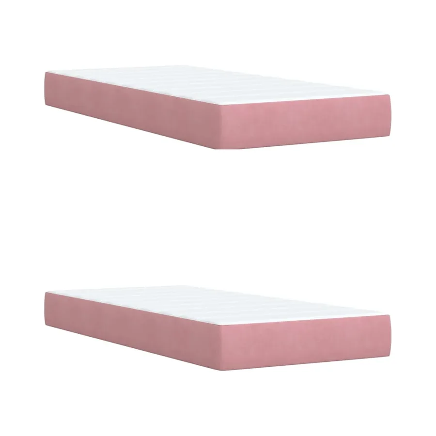 Sommier à lattes de lit avec matelas Rose 200x200 cm Velours - 6