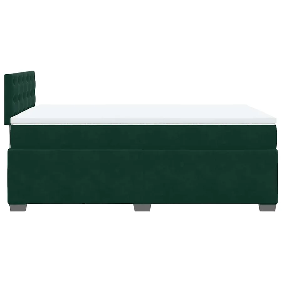 Sommier à lattes de lit avec matelas vert foncé 120x190 cm - 11