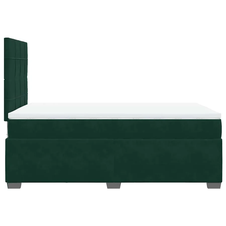Sommier à lattes de lit avec matelas vert foncé 120x190 cm - 11