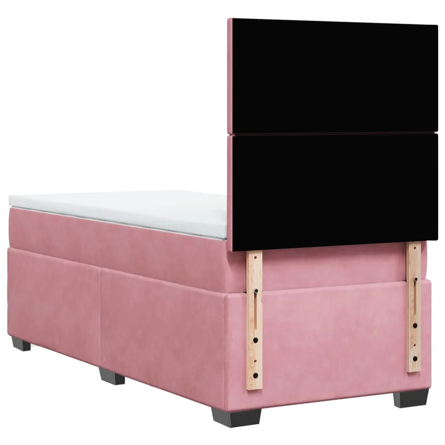 Sommier à lattes de lit avec matelas Rose 90x200 cm Velours - 12