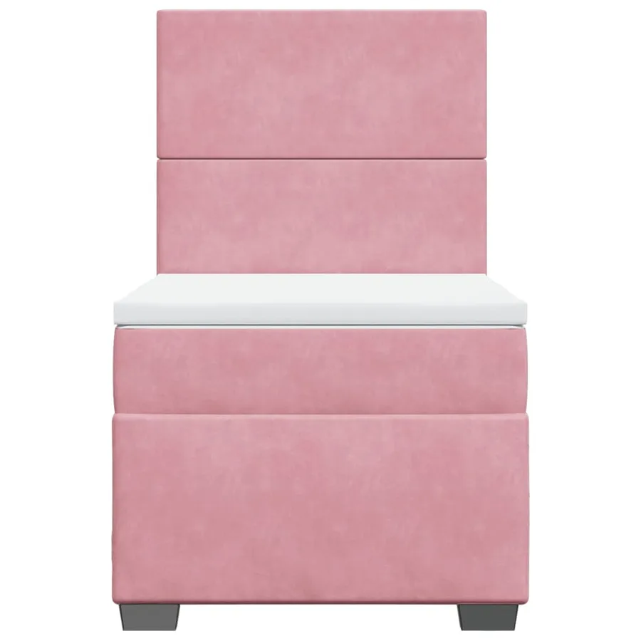 Sommier à lattes de lit avec matelas Rose 90x200 cm Velours - 6