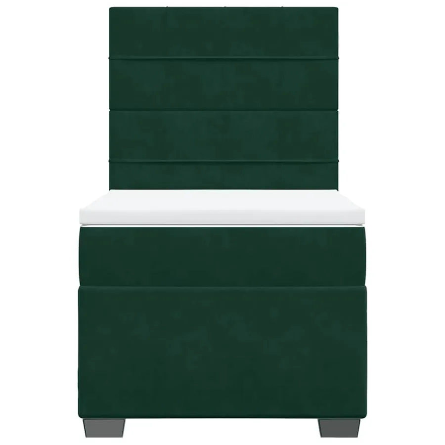 Sommier à lattes de lit avec matelas Vert foncé 100x200 cm - 4
