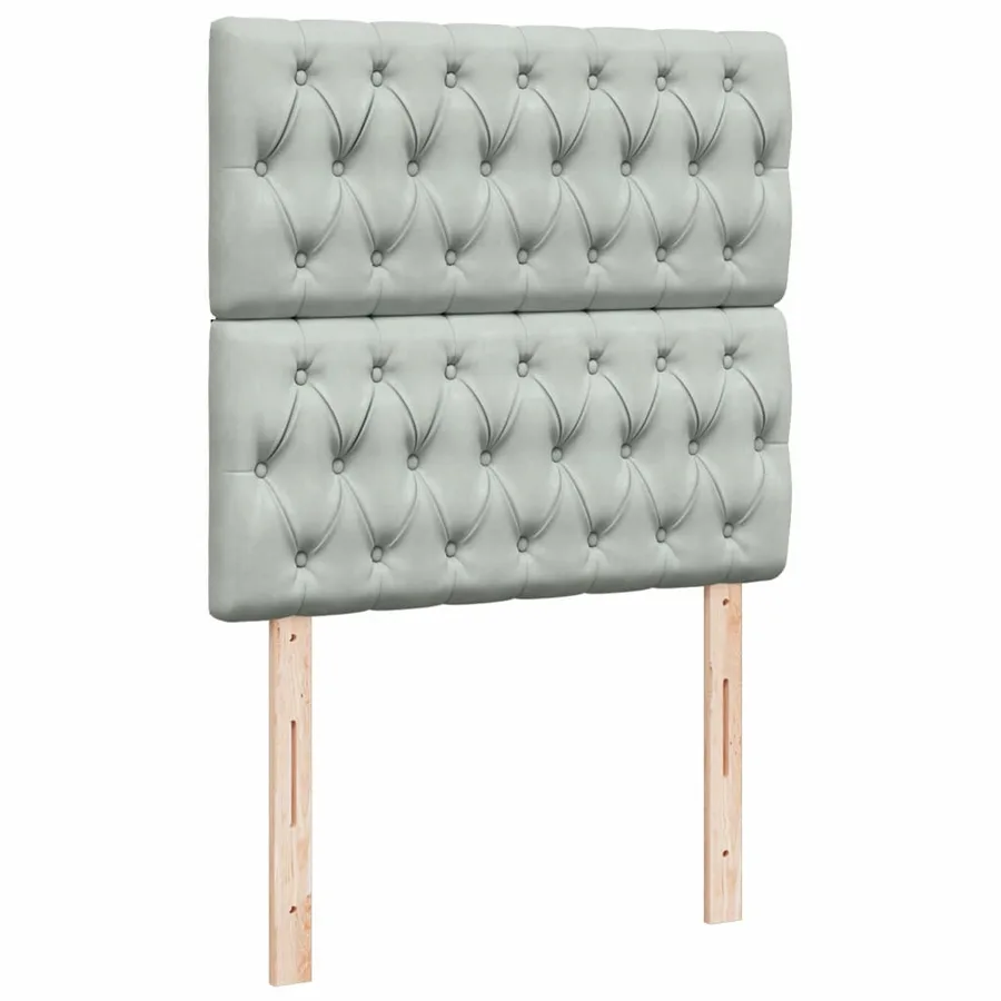 Sommier à lattes de lit et matelas Gris clair 100x200cm Velours - 7