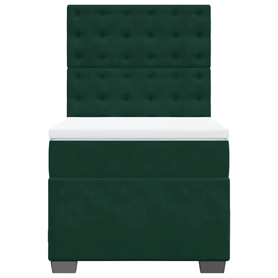 Sommier à lattes de lit avec matelas Vert foncé 100x200 cm - 7