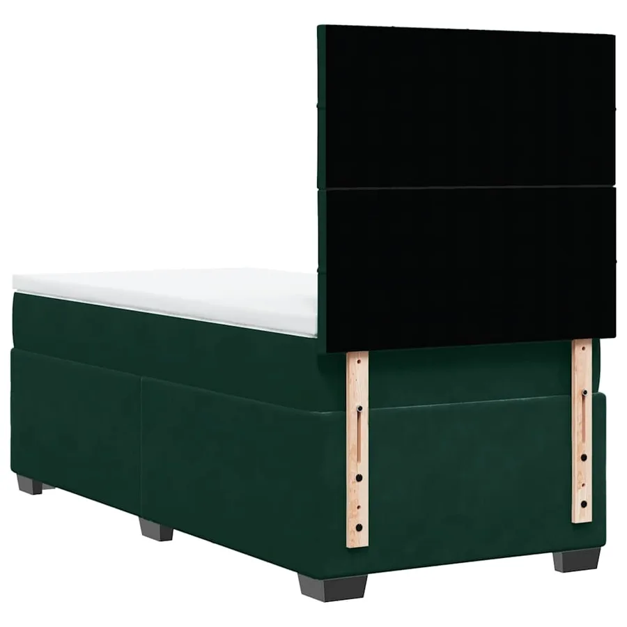 Sommier à lattes de lit avec matelas Vert foncé 100x200 cm - 13