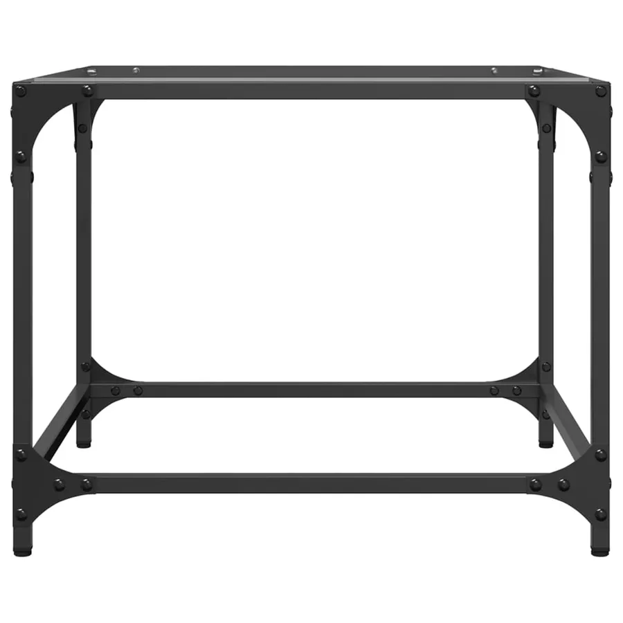 Tables basses avec dessus en verre transparent 2 pcs acier - 4