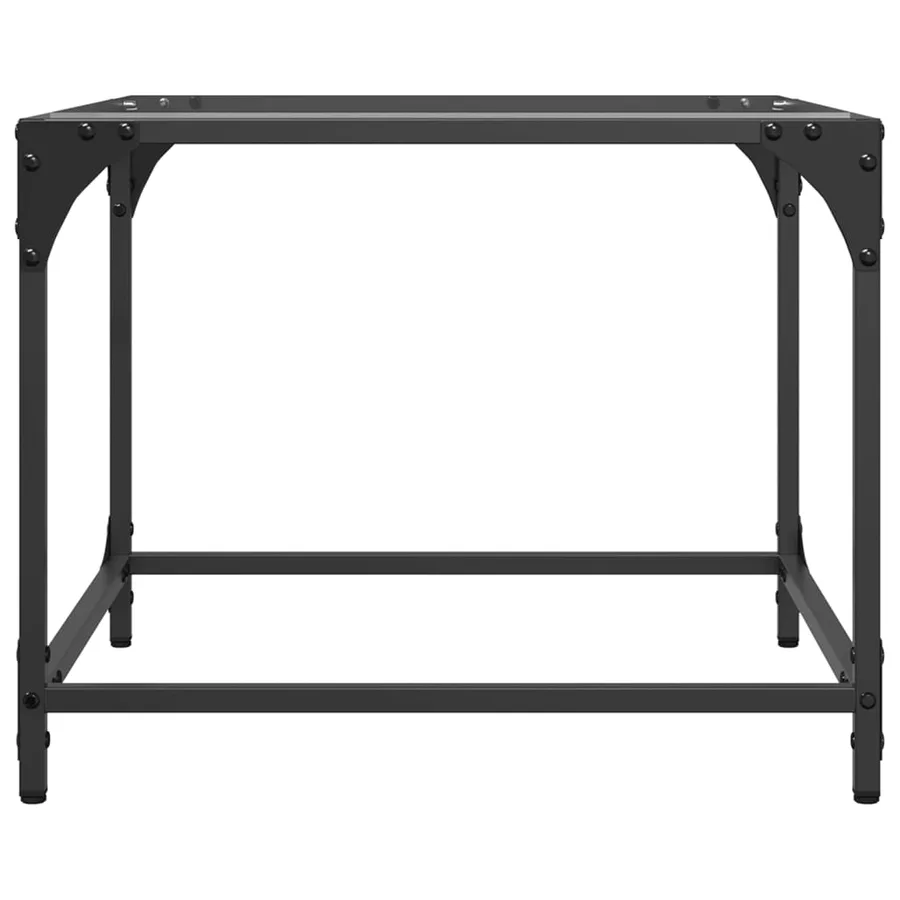 Tables basses avec dessus en verre transparent 2 pcs acier - 5