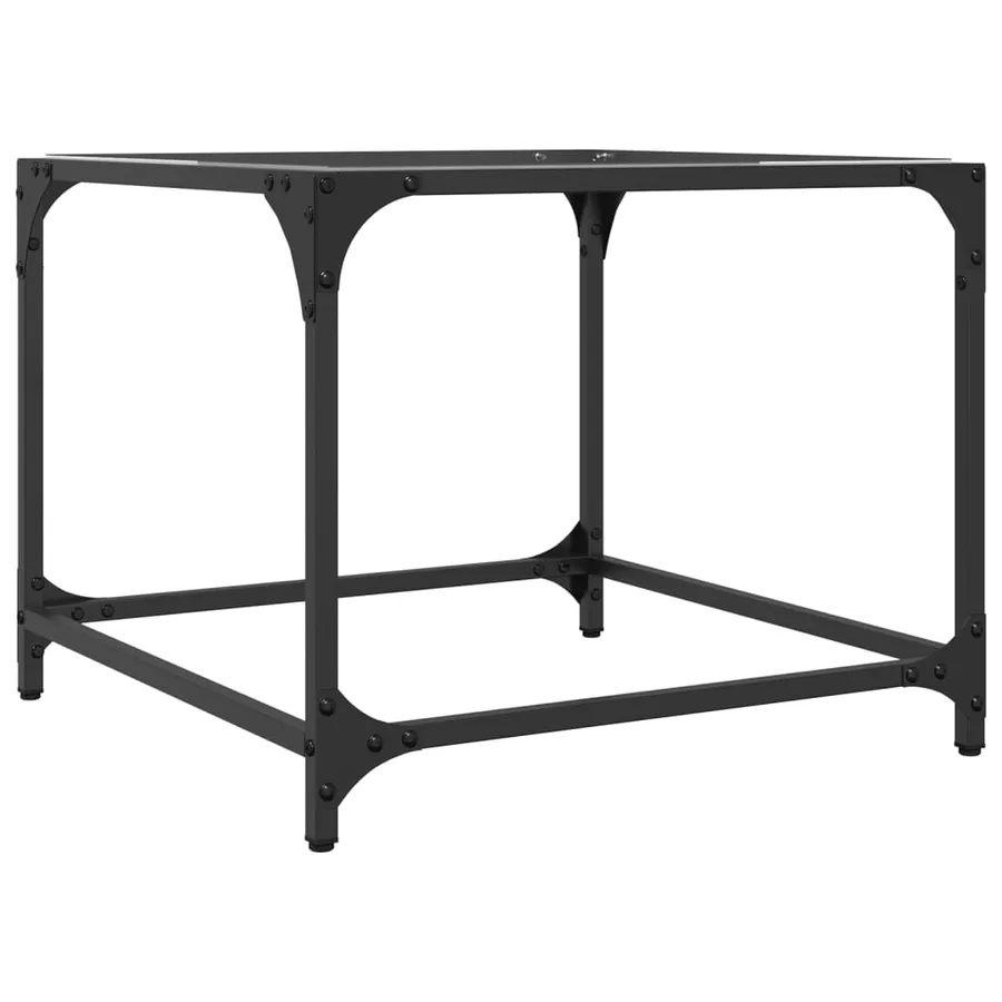 Tables basses avec dessus en verre transparent 2 pcs acier - 6