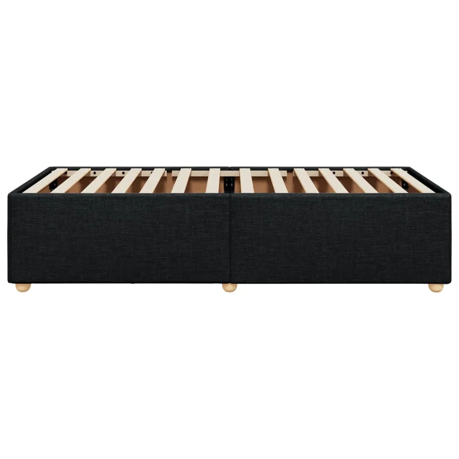 Cadre de lit sans matelas noir 80x200 cm tissu - 5