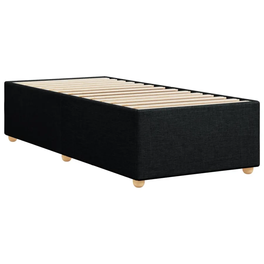 Cadre de lit sans matelas noir 80x200 cm tissu - 6
