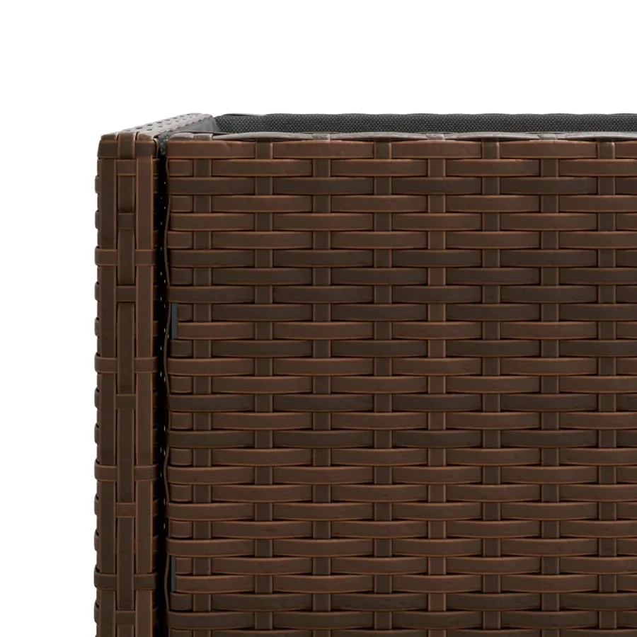 Jardinière avec étagère marron résine tressée - 10