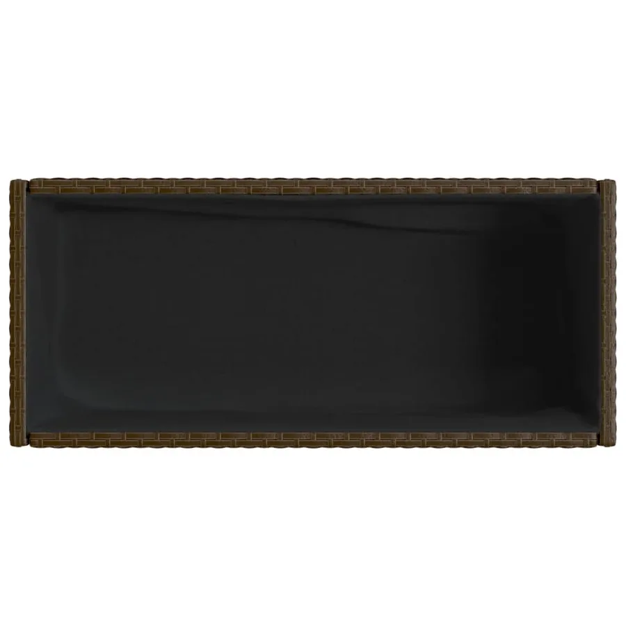 Jardinière avec étagère marron résine tressée - 8