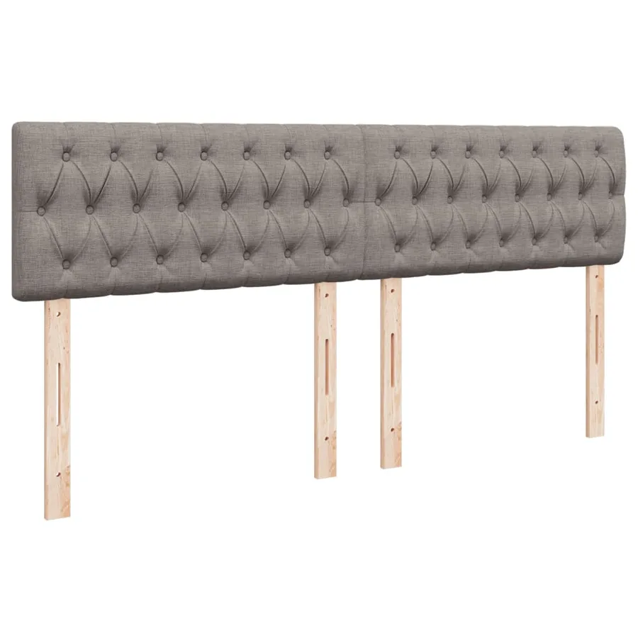 Sommier à lattes de lit avec matelas Taupe 200x200 cm Tissu - 8