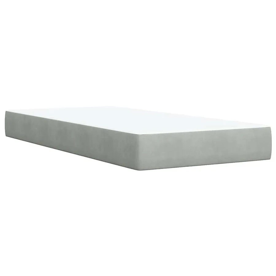 Sommier à lattes de lit et matelas Gris clair 90x190 cm Velours - 10