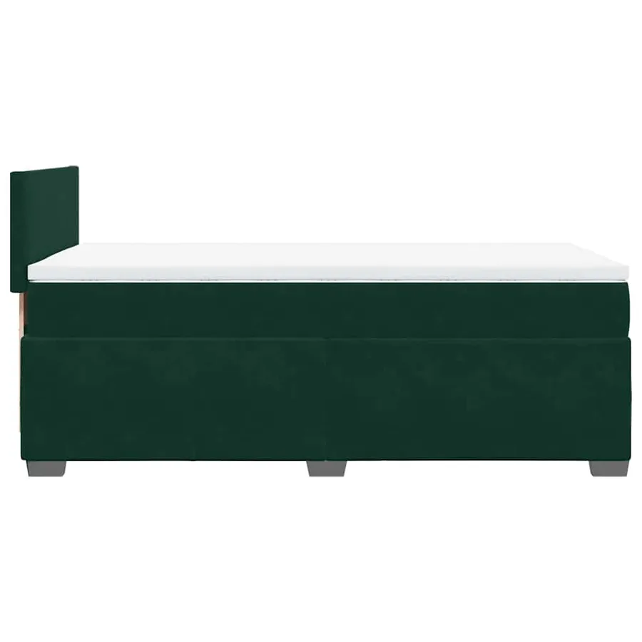Sommier à lattes de lit avec matelas Vert foncé 90x190 cm - 9