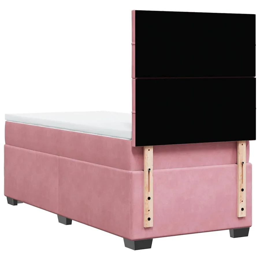 Sommier à lattes de lit avec matelas Rose 90x190 cm Velours - 13