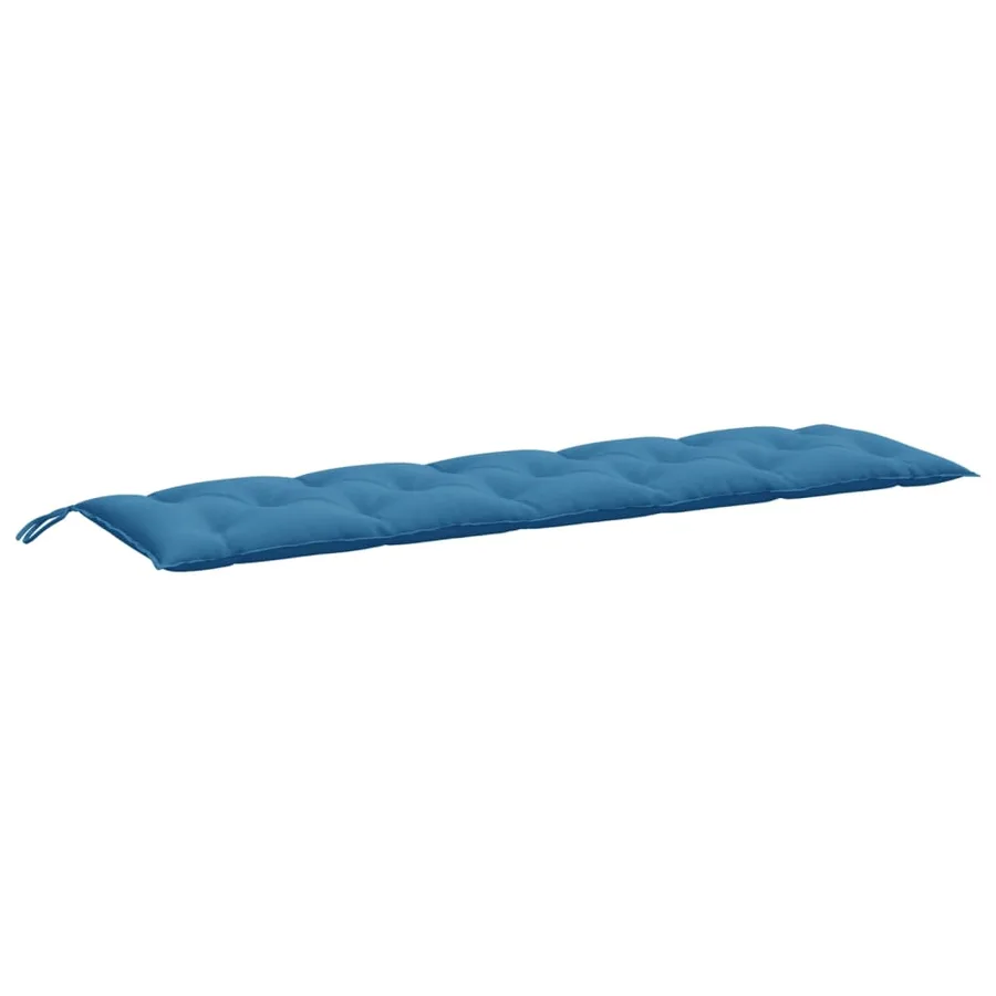Coussins de banc de jardin lot de 2 bleu mélangé tissu - 5