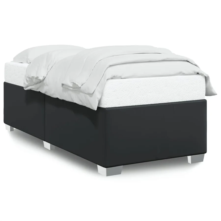 Cadre de lit sans matelas noir 100x200 cm similicuir - 2
