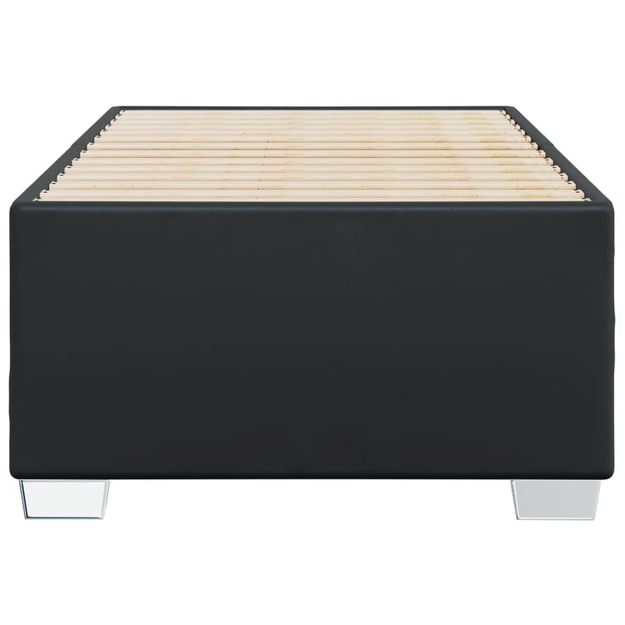 Cadre de lit sans matelas noir 100x200 cm similicuir - 4