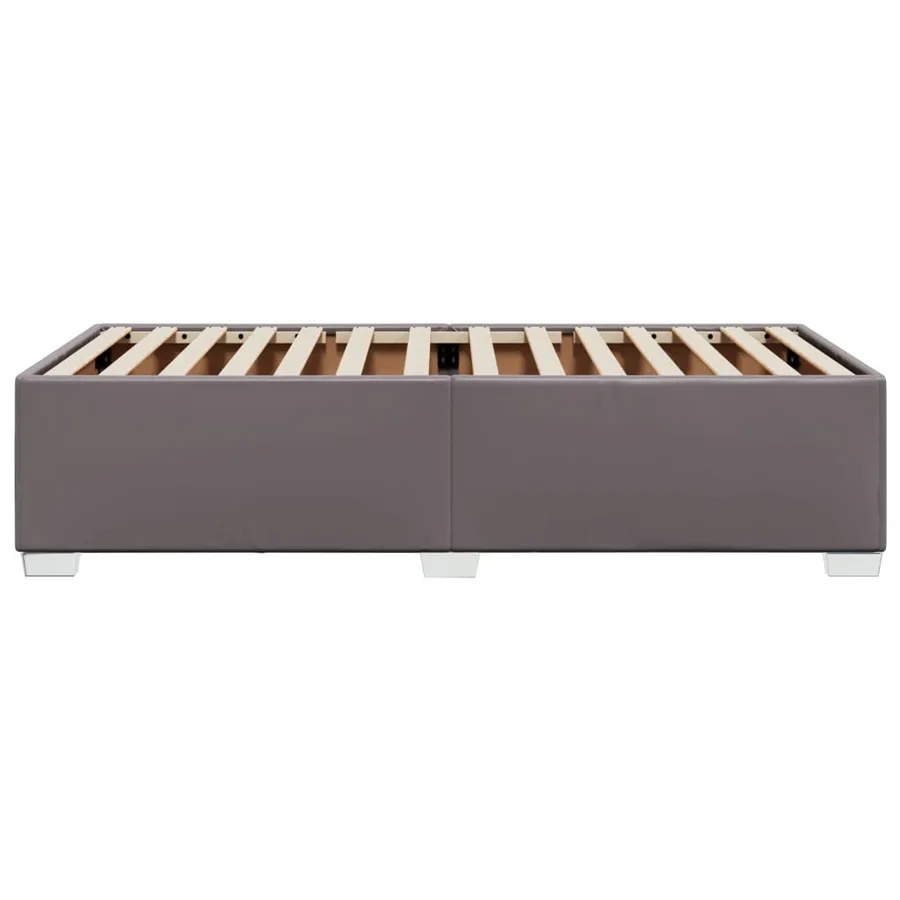 Cadre de lit sans matelas gris 90x190 cm similicuir - 5