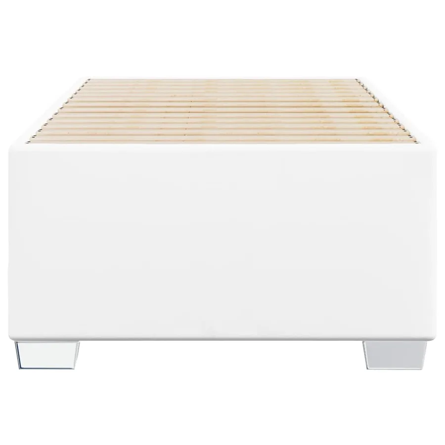 Cadre de lit sans matelas blanc 80x200 cm similicuir - 4