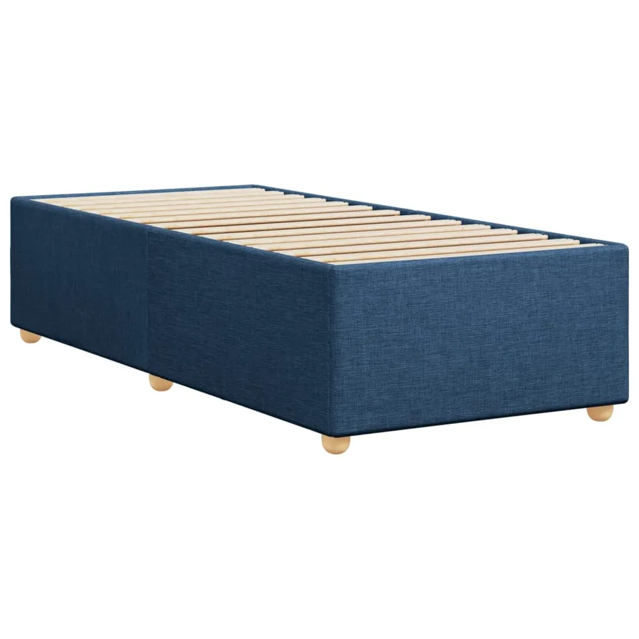 Cadre de lit sans matelas bleu 90x200 cm tissu - 6