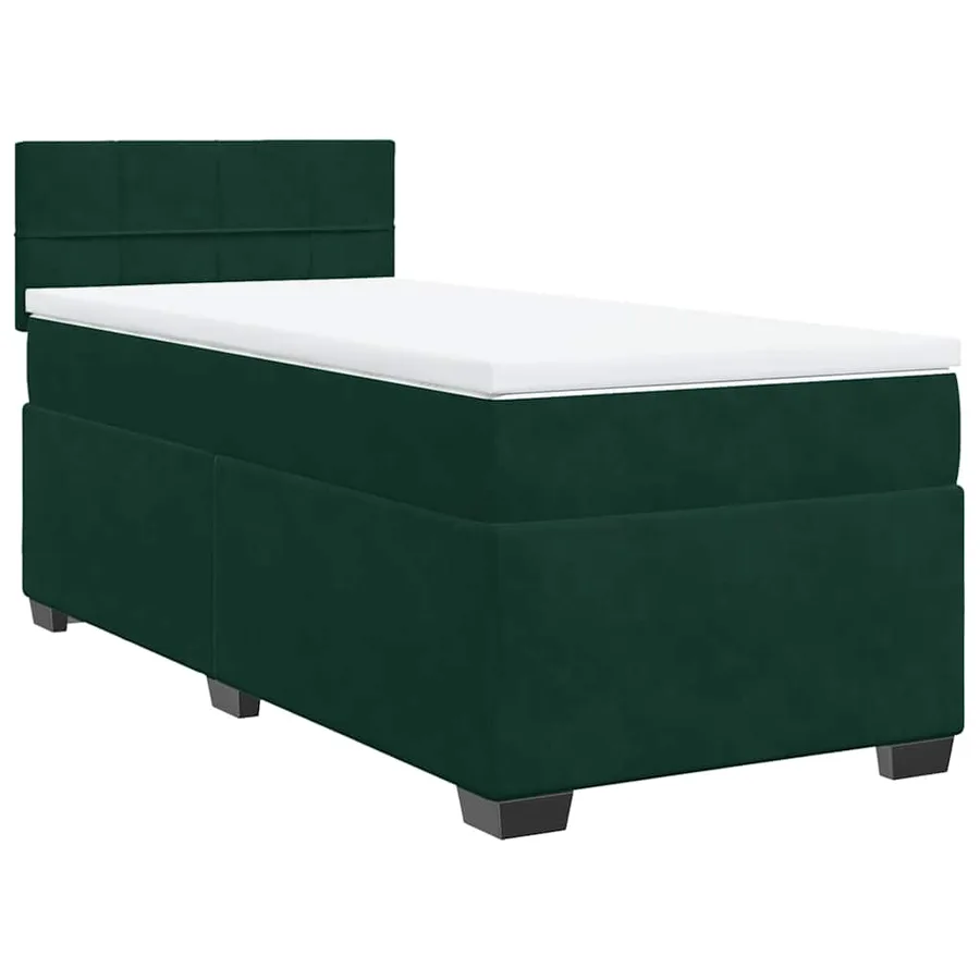 Sommier à lattes de lit avec matelas Vert foncé 90x200 cm - 3