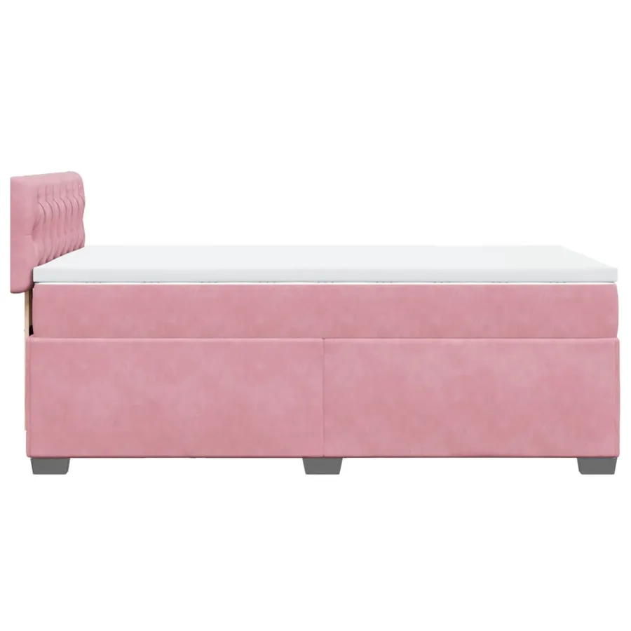 Sommier à lattes de lit avec matelas Rose 90x190 cm Velours - 7