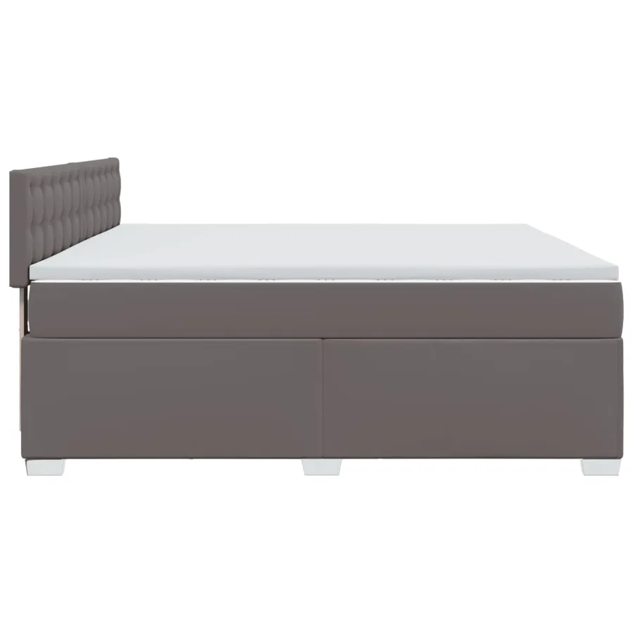 Sommier à lattes de lit avec matelas Gris 180x200 cm Similicuir - 11