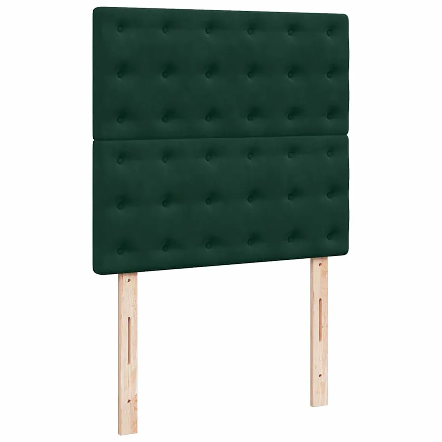 Sommier à lattes de lit avec matelas Vert foncé 90x200 cm - 8