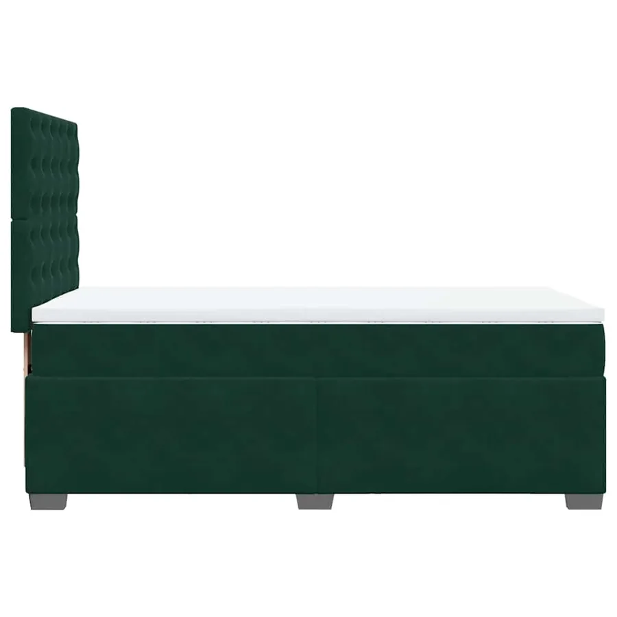 Sommier à lattes de lit avec matelas Vert foncé 90x200 cm - 9