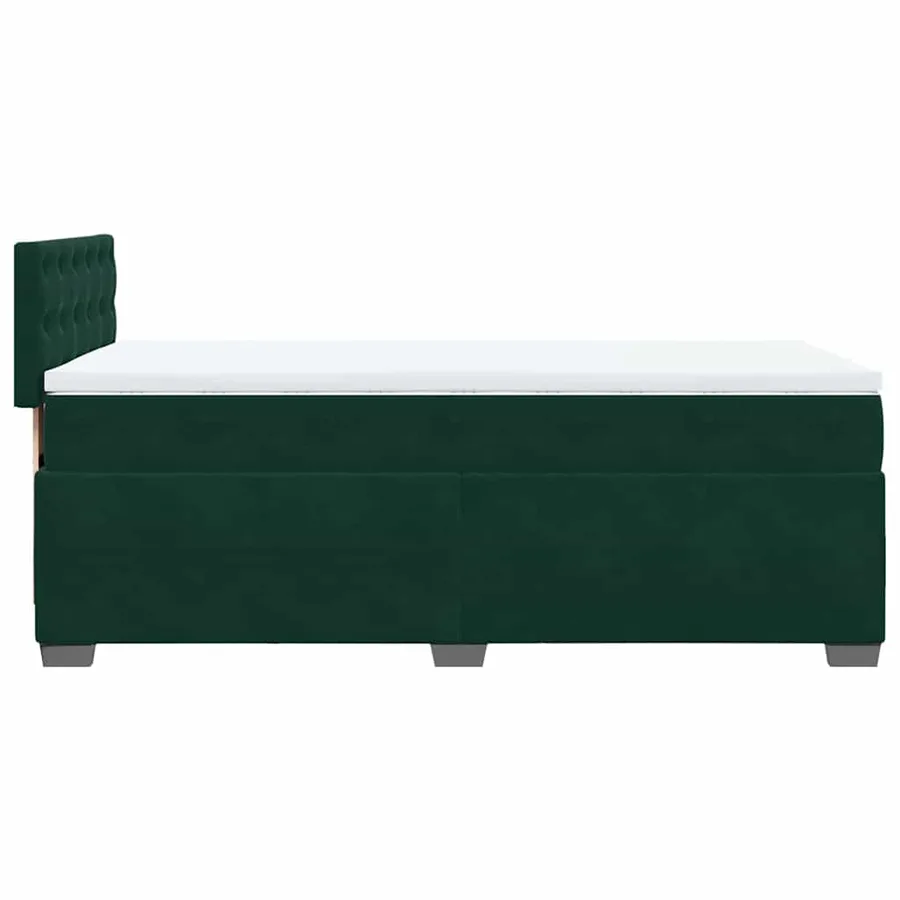 Sommier à lattes de lit avec matelas Vert foncé 90x200 cm - 9