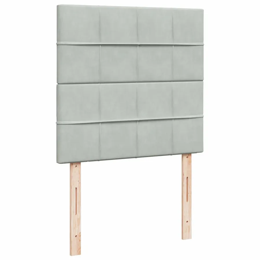 Sommier à lattes de lit et matelas Gris clair 90x200 cm Velours - 8