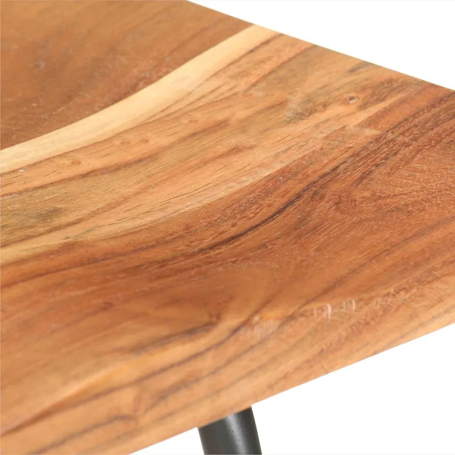 Tabourets de bar lot de 2 bois d'acacia solide - 8