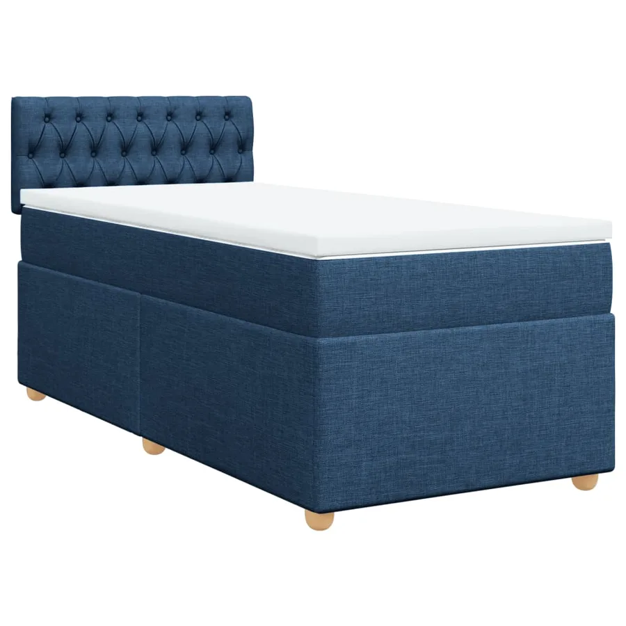 Sommier à lattes de lit avec matelas Bleu 80x200 cm Tissu - 2