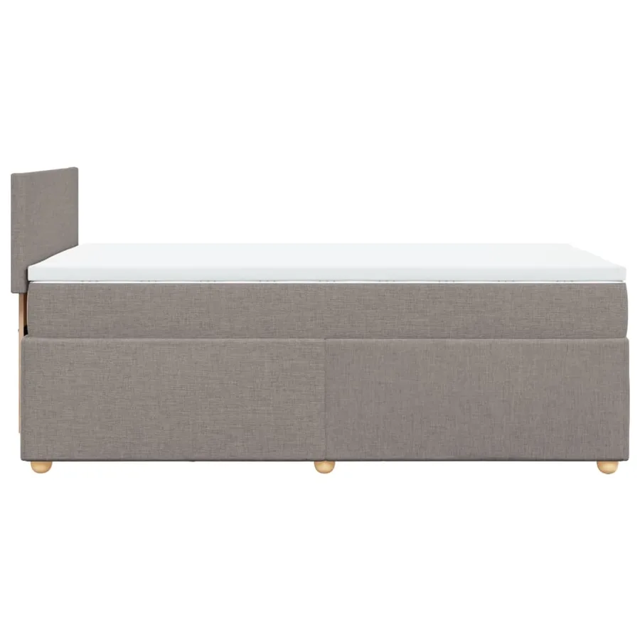 Sommier à lattes de lit avec matelas Taupe 90x200 cm Tissu - 7