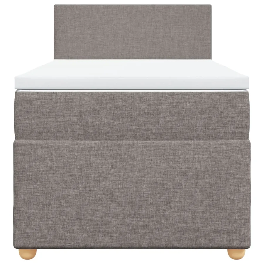Sommier à lattes de lit avec matelas Taupe 90x200 cm Tissu - 4