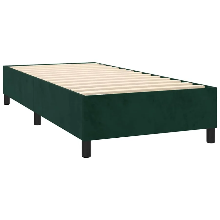 Sommier à lattes de lit et matelas et LED Vert foncé 80x200cm - 5