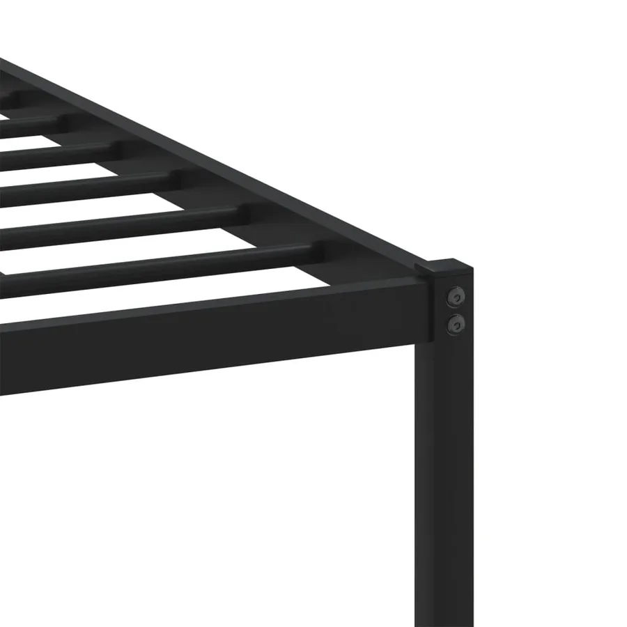 Cadre de lit en métal sans matelas chêne fumé 75x190 cm - 8