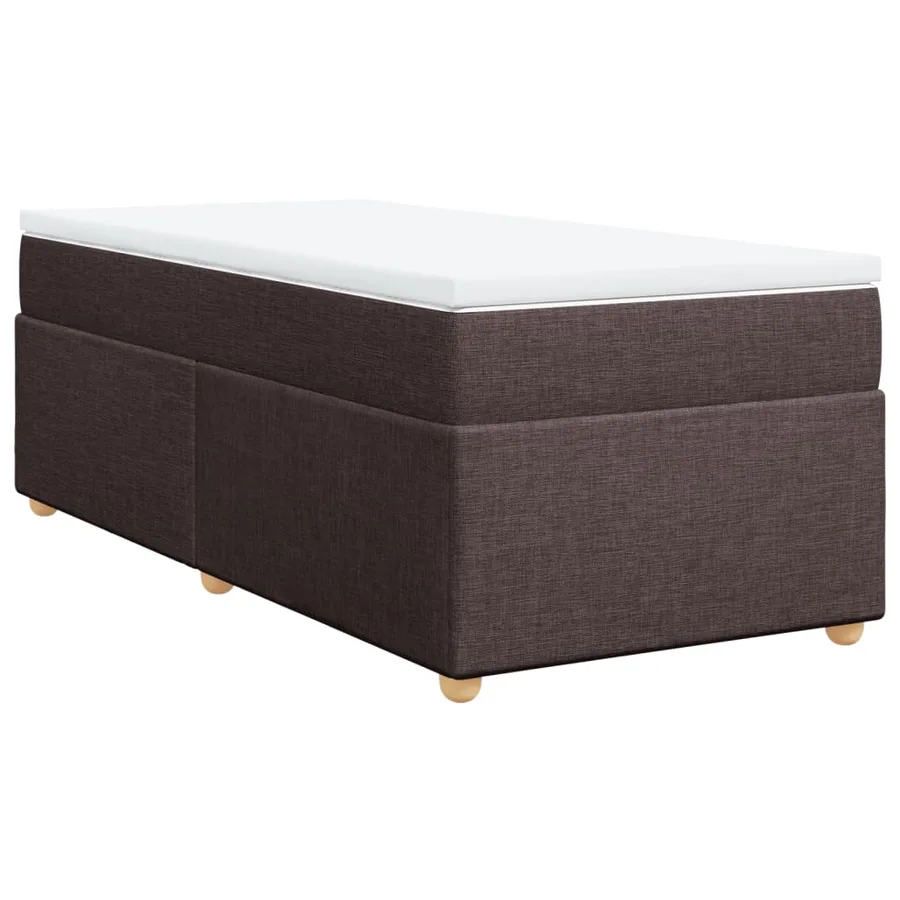 Sommier à lattes de lit avec matelas Marron foncé 90x200 cm - 2