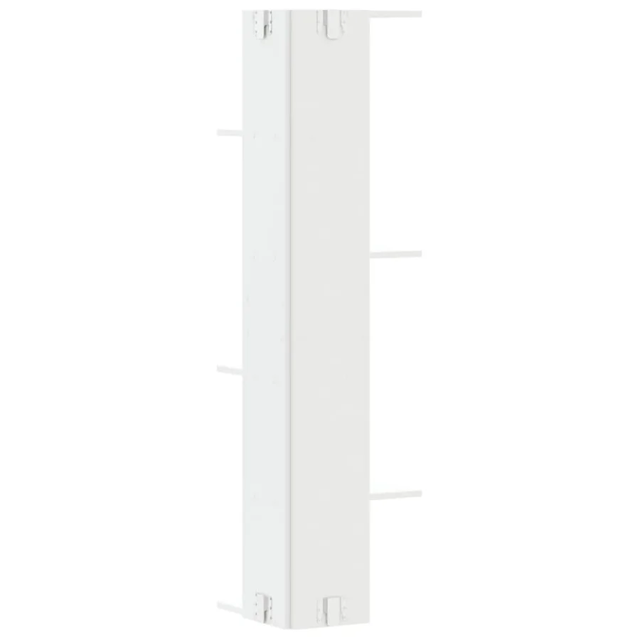 Étagère d'angle murale blanc 36,5x36,5x140 cm bois d'ingénierie - 6