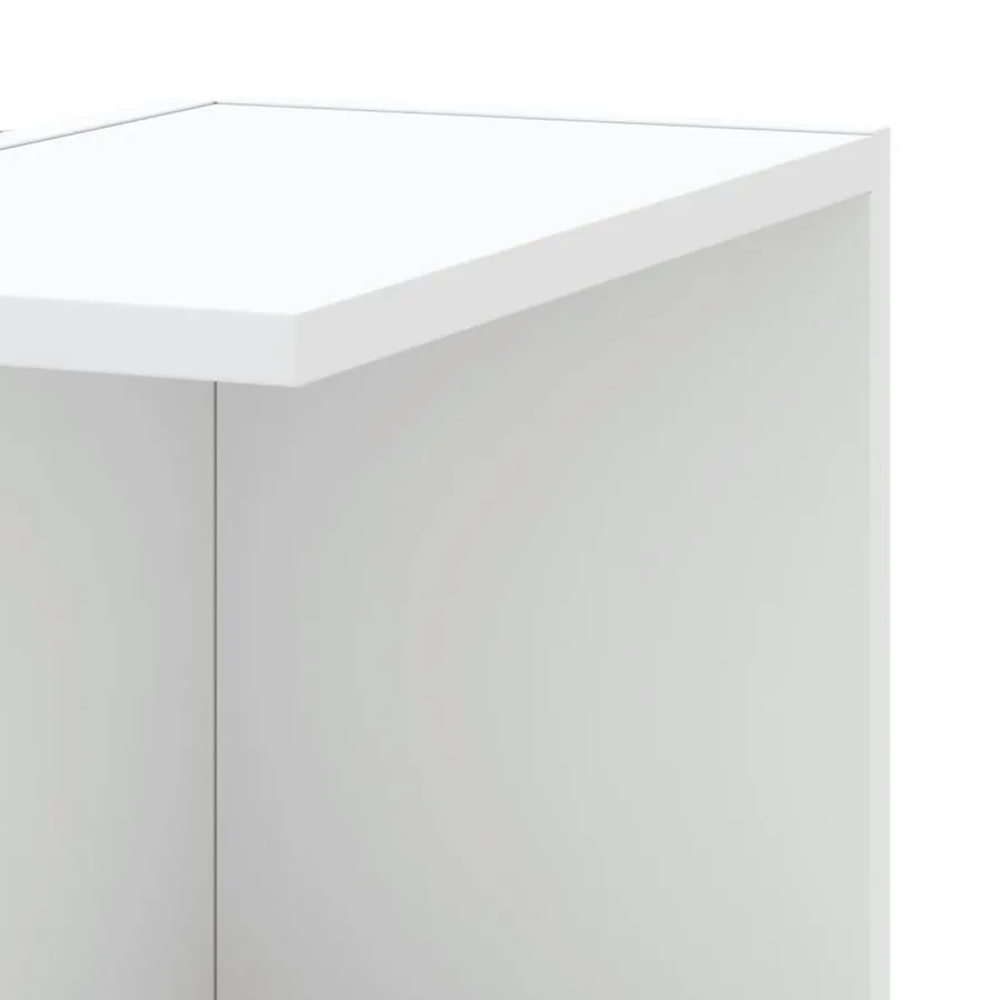 Étagère d'angle murale blanc 36,5x36,5x140 cm bois d'ingénierie - 7