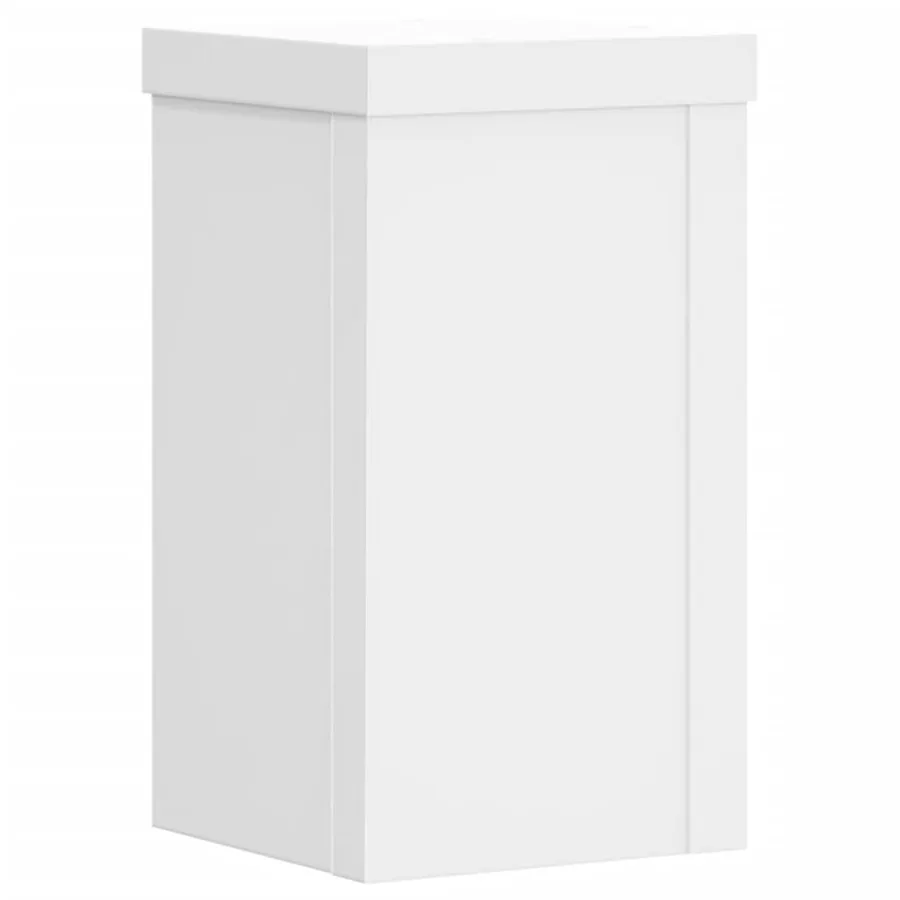 Supports pour plantes 2 pcs blanc 10x10x18 cm bois d'ingénierie - 3