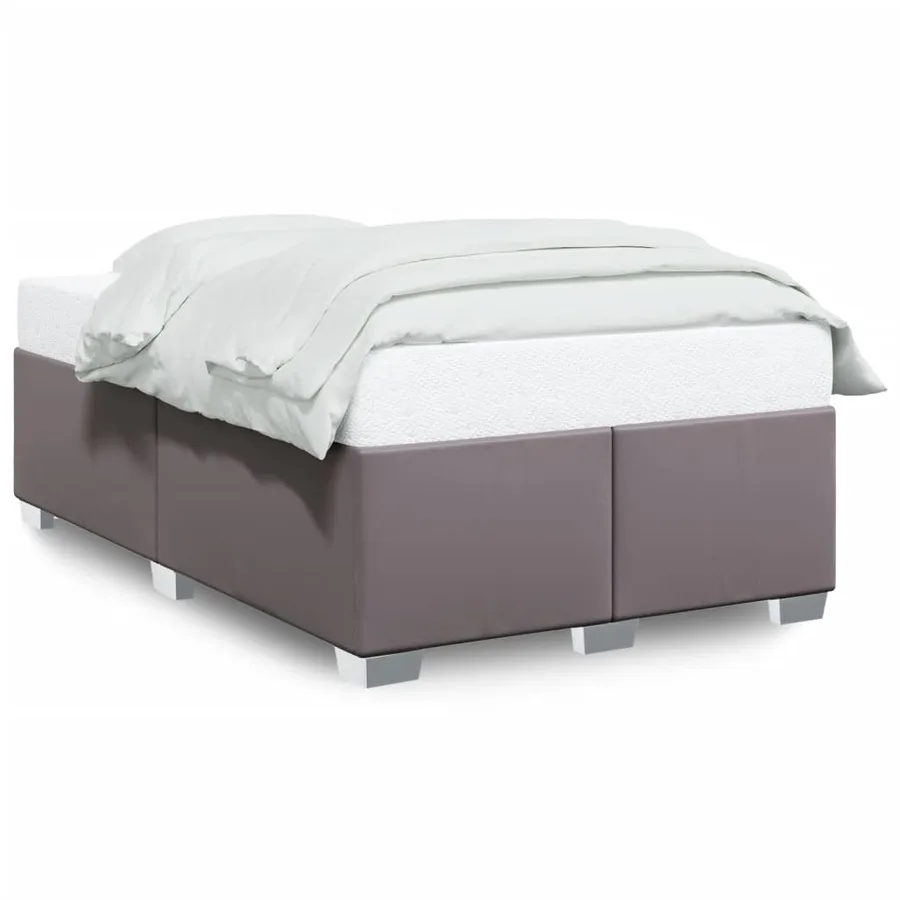 Cadre de lit sans matelas gris 120x190 cm similicuir - 2