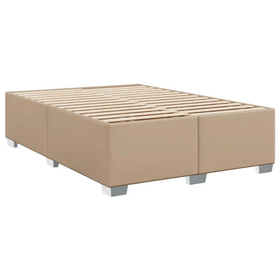 Cadre de lit sans matelas cappuccino 160x200 cm similicuir - 6