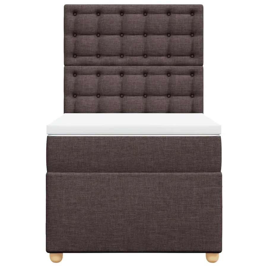 Sommier à lattes de lit avec matelas Marron foncé 100x200 cm - 4
