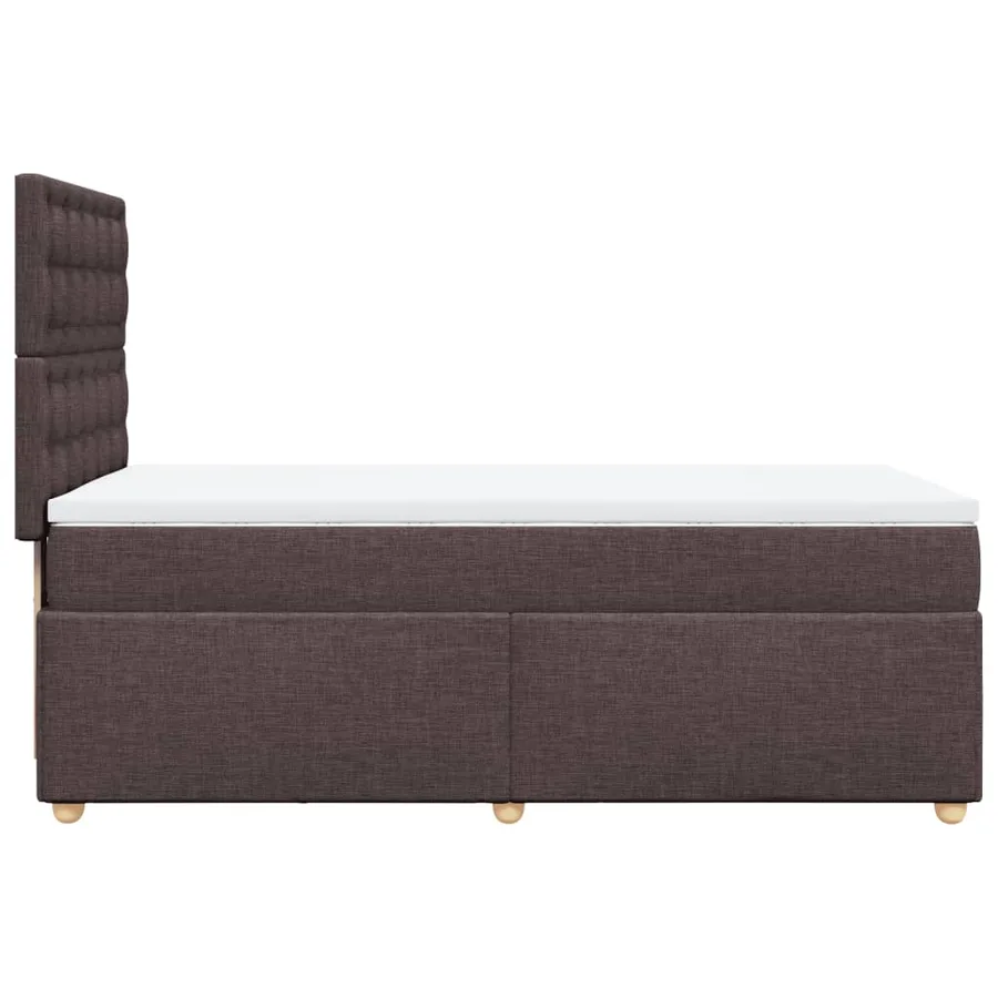 Sommier à lattes de lit avec matelas Marron foncé 100x200 cm - 5