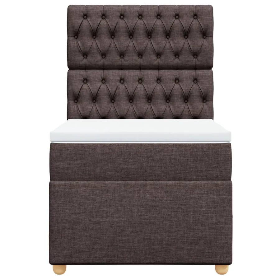 Sommier à lattes de lit avec matelas Marron foncé 100x200 cm - 4