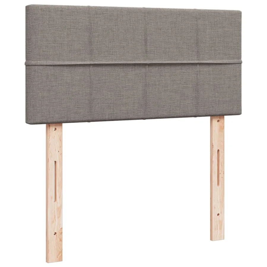 Sommier à lattes de lit avec matelas Taupe 100x200 cm Tissu - 10